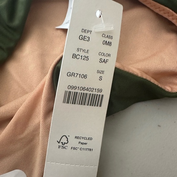 J.Crew Curved Waist Cheeky Bikini Bottoms Olive Green Size Small - Picture 5 of 8